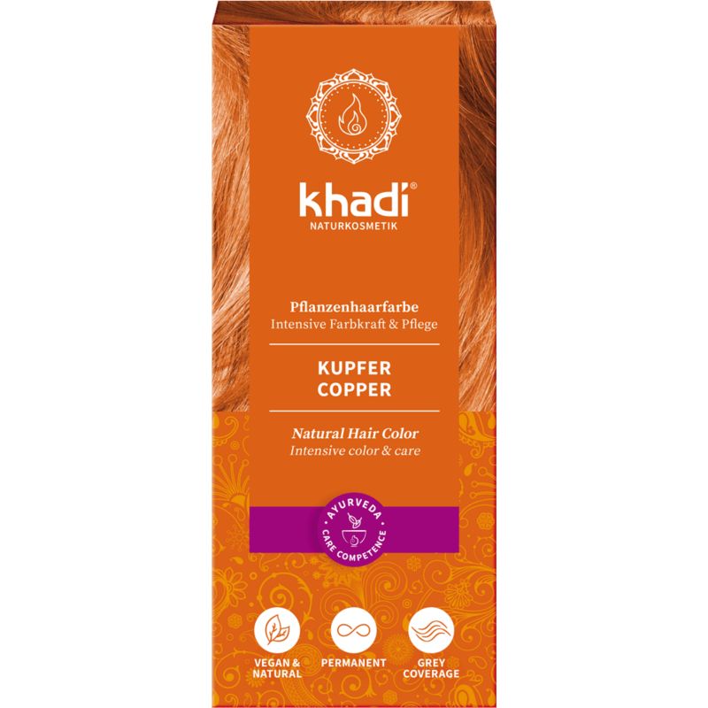 COLORATION VÉGÉTALE CUIVRÉ - 100 G KHADI dans votre magasin bio en ligne Etiketbio.eu COLORATION VÉGÉTALE CUIVRÉ - 100 G KHADI dans votre magasin bio en ligne Etiketbio.eu