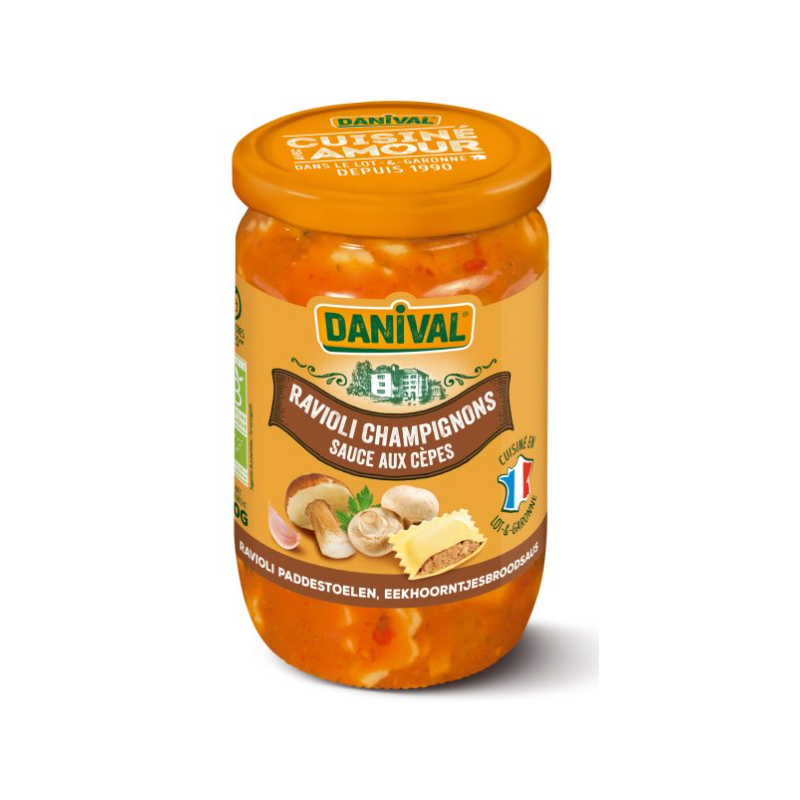 Ravioli aux legumes et sauce aux cepes 6 Danival dans votre magasin bio en ligne Etiketbio.eu Ravioli aux legumes et sauce aux cepes 6 Danival dans votre magasin bio en ligne Etiketbio.eu