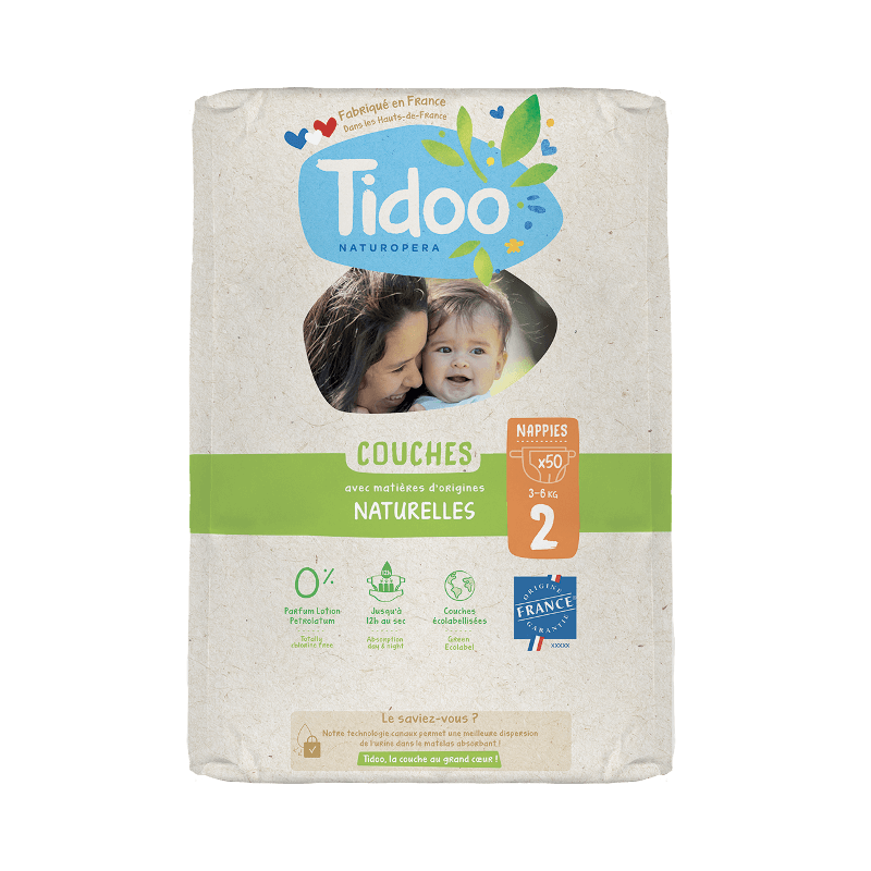 Couches naturelles t2 3-6kg Tidoo dans votre magasin bio en ligne Etiketbio.eu Couches naturelles t2 3-6kg Tidoo dans votre magasin bio en ligne Etiketbio.eu