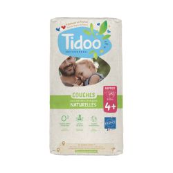 COUCHES NATURELLES T4+ 9-20KG | TIDOO | Acheter sur EtiketBio.eu