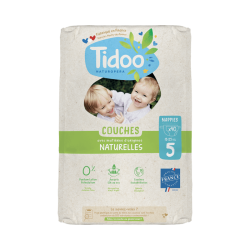 COUCHES NATURELLES T5 12-25KG TIDOO  dans votre magasin bio en ligne Etiketbio.eu