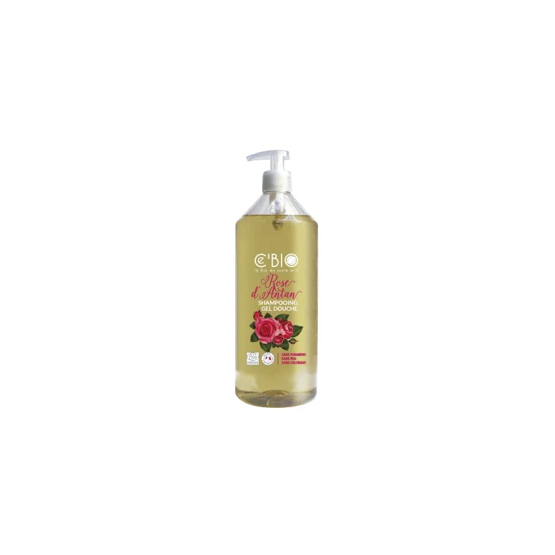 Shampooing douche rose 1l Ce'Bio  dans votre magasin bio en ligne Etiketbio.eu