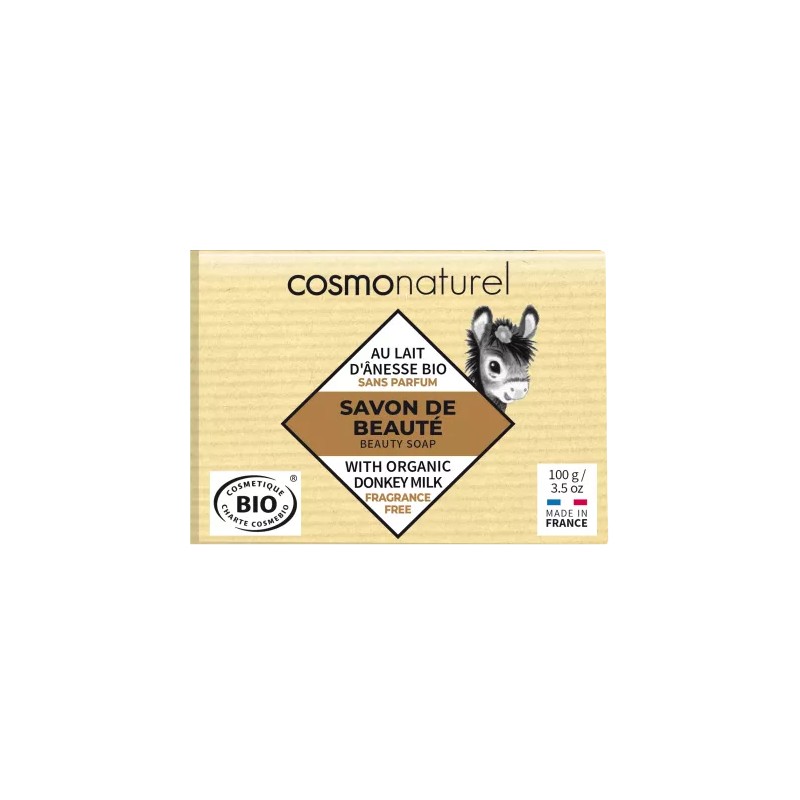 Savon anesse karite sans parfum 100gr Cosmo Naturel  dans votre magasin bio en ligne Etiketbio.eu