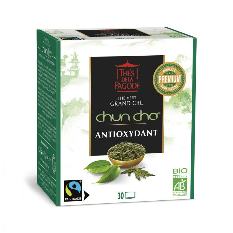 CHUN CHA BIO ANTIOXYDANT 30 INFUSETTES Les Thés de la Pagode  dans votre magasin bio en ligne Etiketbio.eu