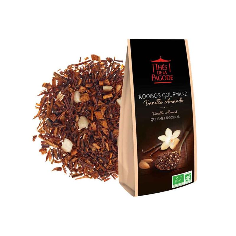 ROOIBOS GOURMAND VANILLE AMANDE 100G Les Thés de la Pagode  dans votre magasin bio en ligne Etiketbio.eu