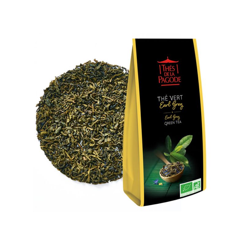 THE VERT EARL GREY 100G Les Thés de la Pagode  dans votre magasin bio en ligne Etiketbio.eu