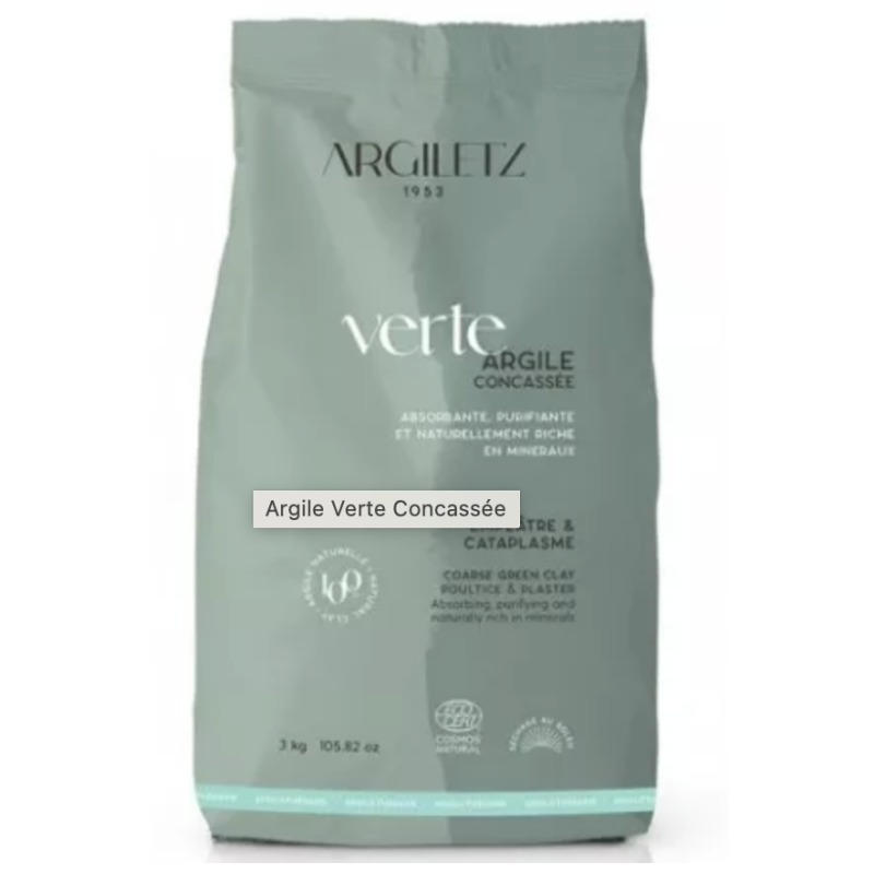 Argile verte concassee 3kg Argiletz dans votre magasin bio en ligne Etiketbio.eu Argile verte concassee 3kg Argiletz dans votre magasin bio en ligne Etiketbio.eu
