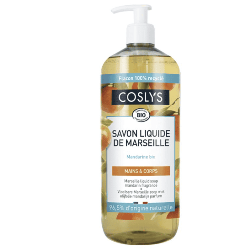 SAVON MARSEILLE MANDARINE 1L Coslys  dans votre magasin bio en ligne Etiketbio.eu