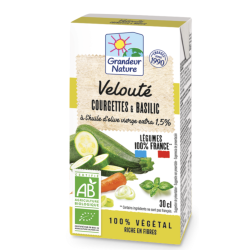 Veloute courgettes et basilic 30cl Grandeur Nature  dans votre magasin bio en ligne Etiketbio.eu