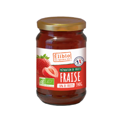 Preparation fraise 340gr Elibio  dans votre magasin bio en ligne Etiketbio.eu