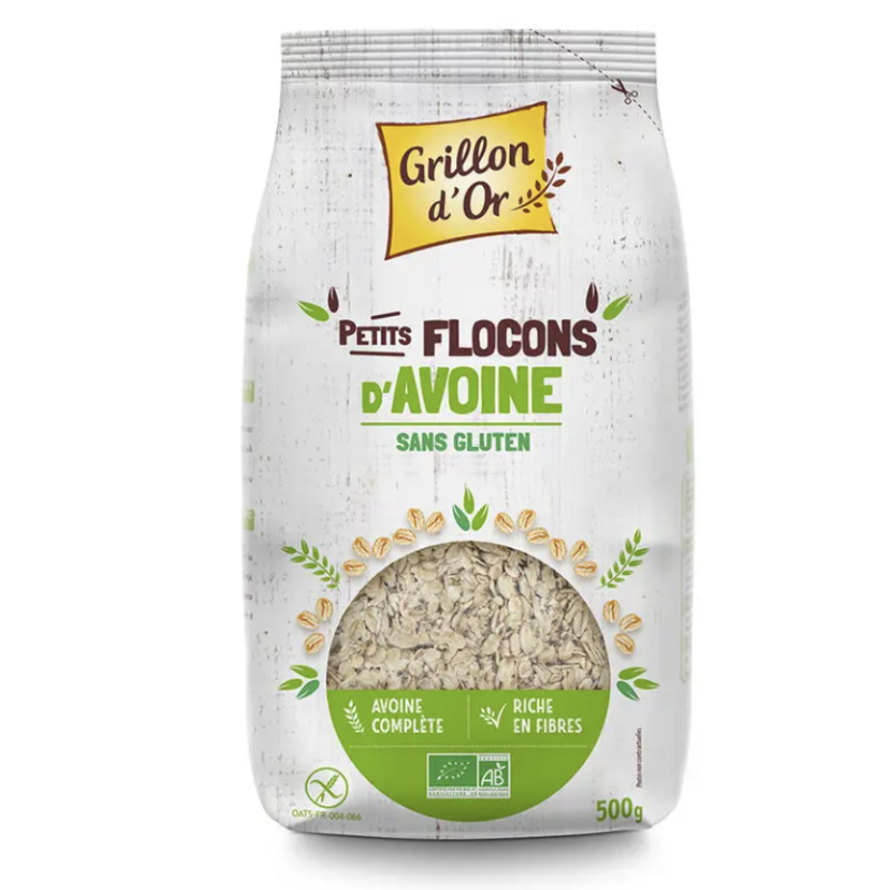 PETITS FLOCONS D'AVOINE SANS GLUTEN 500GR GRILLON D'OR dans votre magasin bio en ligne Etiketbio.eu PETITS FLOCONS D'AVOINE SANS GLUTEN 500GR GRILLON D'OR dans votre magasin bio en ligne Etiketbio.eu