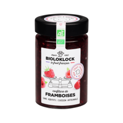 Confiture framboise france 230g Biolo’Klock  dans votre magasin bio en ligne Etiketbio.eu