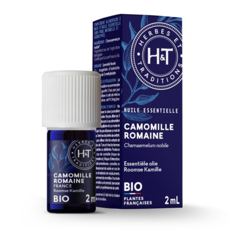 HUILE ESSENTIELLE CAMOMILLE ROMAINE 2ML Herbe et Traditions dans votre magasin bio en ligne Etiketbio.eu HUILE ESSENTIELLE CAMOMILLE ROMAINE 2ML Herbe et Traditions dans votre magasin bio en ligne Etiketbio.eu
