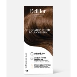 Coloration crème n°17 châtain doré clair Beliflor  dans votre magasin bio en ligne Etiketbio.eu