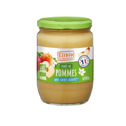 Puree de pomme 640gr Elibio dans votre magasin bio en ligne Etiketbio.eu