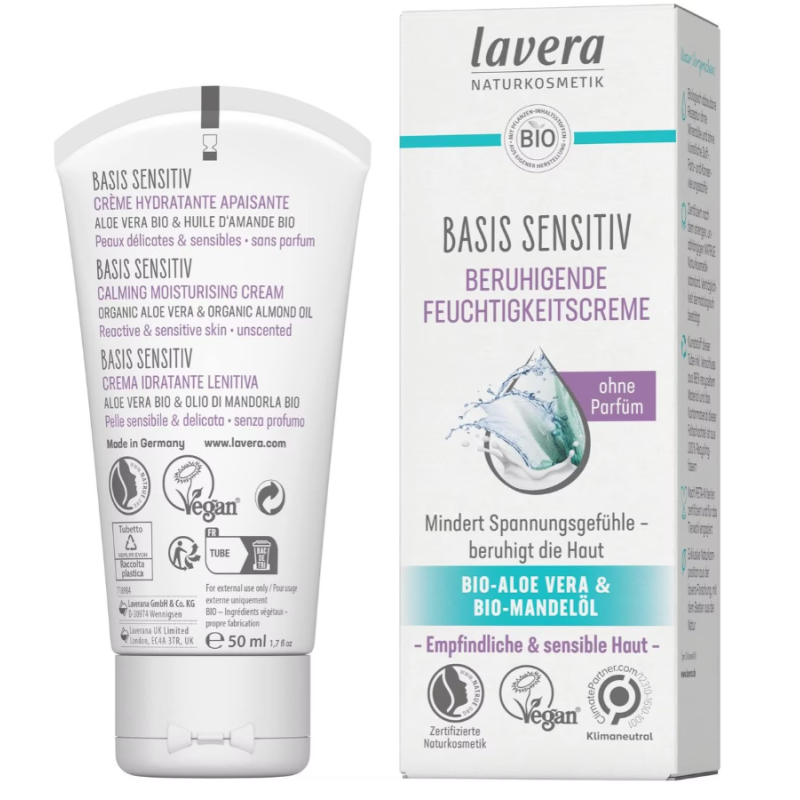 Basis creme hydratante apaisante 50ml Lavera dans votre magasin bio en ligne Etiketbio.eu Basis creme hydratante apaisante 50ml Lavera dans votre magasin bio en ligne Etiketbio.eu