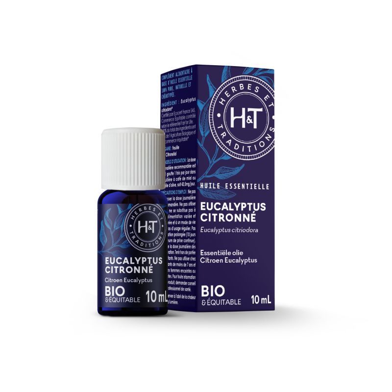 Huile essentielle eucalyptus citronne 10ml Herbes et Traditions  dans votre magasin bio en ligne Etiketbio.eu