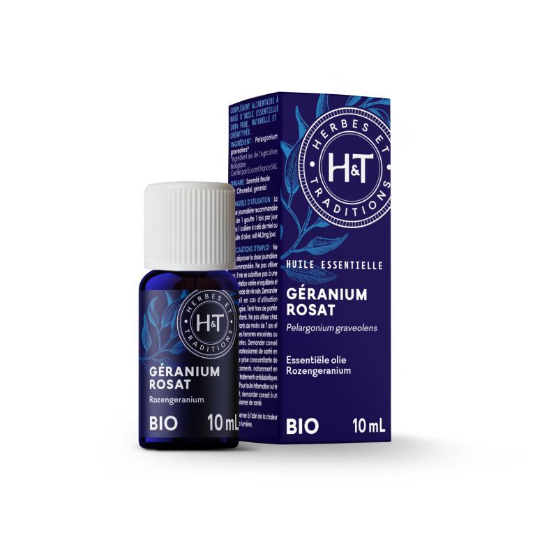 HUILE ESSENTIELLE GERANIUM ROSAT D'EGYPTE 10ML Herbe et Traditions dans votre magasin bio en ligne Etiketbio.eu HUILE ESSENTIELLE GERANIUM ROSAT D'EGYPTE 10ML Herbe et Traditions dans votre magasin bio en ligne Etiketbio.eu