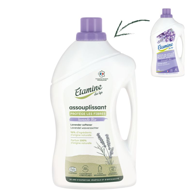 Assouplissant lavande 1 l Etamine du Lys dans votre magasin bio en ligne Etiketbio.eu Assouplissant lavande 1 l Etamine du Lys dans votre magasin bio en ligne Etiketbio.eu