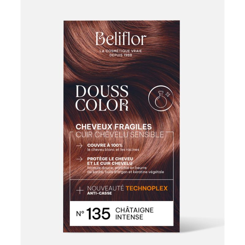 Coloration Douss Color n°135 Châtaigne Intense BELIFLOR dans votre magasin bio en ligne Etiketbio.eu Coloration Douss Color n°135 Châtaigne Intense BELIFLOR dans votre magasin bio en ligne Etiketbio.eu