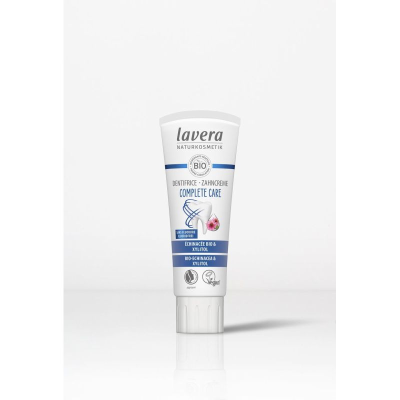 Dentifrice complet care sans fluorure sans silice 75ml Lavera dans votre magasin bio en ligne Etiketbio.eu Dentifrice complet care sans fluorure sans silice 75ml Lavera dans votre magasin bio en ligne Etiketbio.eu