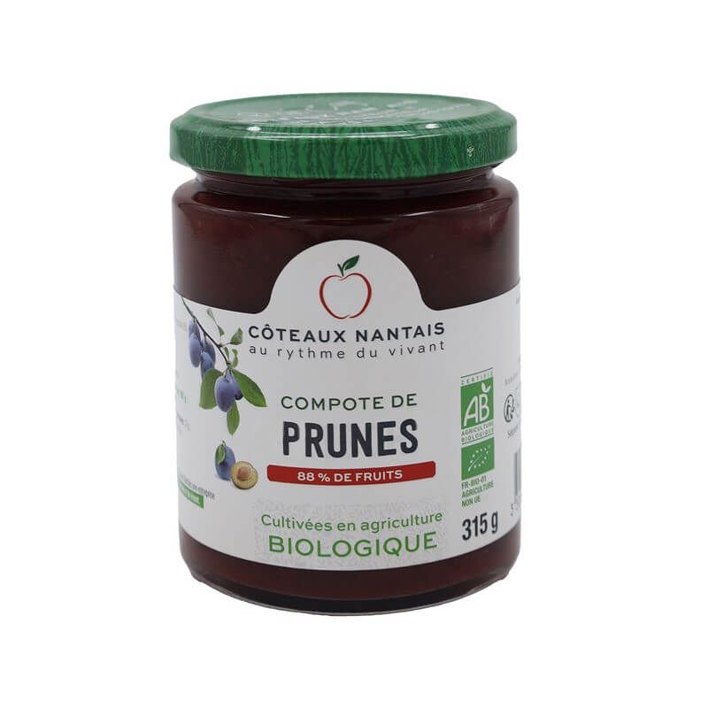 Compote de prunes 315g Coteaux Nantais dans votre magasin bio en ligne Etiketbio.eu Compote de prunes 315g Coteaux Nantais dans votre magasin bio en ligne Etiketbio.eu