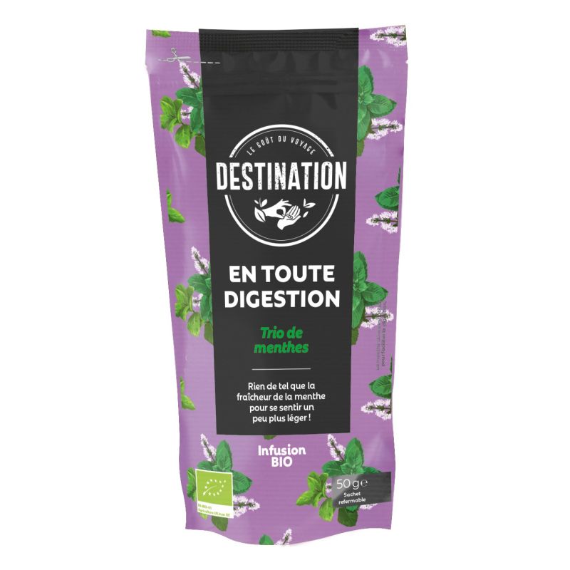 Infusion en toute digestion 50g Destination dans votre magasin bio en ligne Etiketbio.eu Infusion en toute digestion 50g Destination dans votre magasin bio en ligne Etiketbio.eu