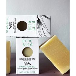 Savon surgras 30% aloe vera 100gr Prim Aloé  dans votre magasin bio en ligne Etiketbio.eu
