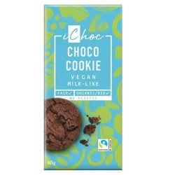 Tablette chocolat choco cookie 80gr iChoc  dans votre magasin bio en ligne Etiketbio.eu