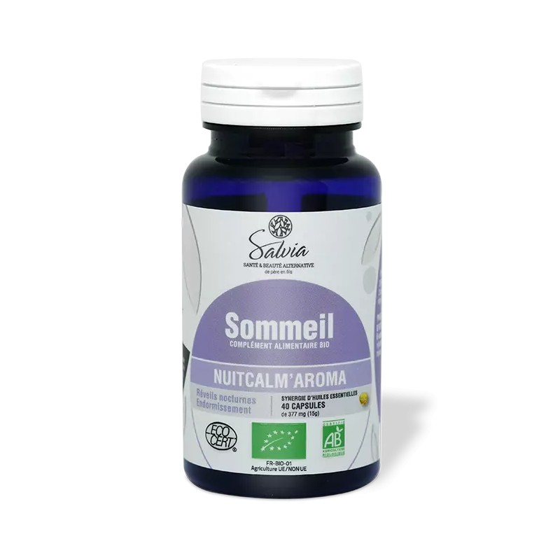 Nuitcalm'aroma 40 caps SALVIA dans votre magasin bio en ligne Etiketbio.eu Nuitcalm'aroma 40 caps SALVIA dans votre magasin bio en ligne Etiketbio.eu