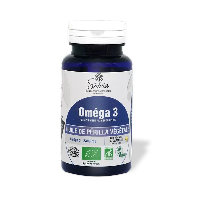 Oméga 3 périlla vegan 60 caps Salvia dans votre magasin bio en ligne Etiketbio.eu Oméga 3 périlla vegan 60 caps Salvia dans votre magasin bio en ligne Etiketbio.eu