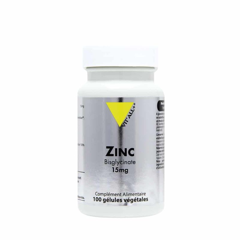 Zinc bisglycinate 15mg 100gels Vit'all + dans votre magasin bio en ligne Etiketbio.eu Zinc bisglycinate 15mg 100gels Vit'all + dans votre magasin bio en ligne Etiketbio.eu