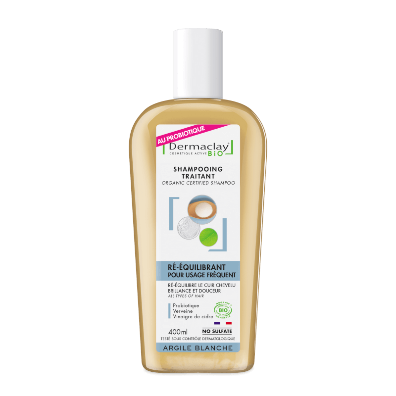 Shampooing reequilibrant au probiotique 250ml Dermaclay  dans votre magasin bio en ligne Etiketbio.eu