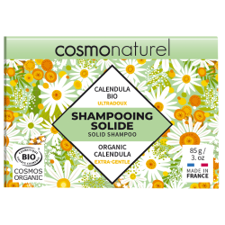 Shampooing solide ultra doux calendula bio 85g Cosmo Naturel  dans votre magasin bio en ligne Etiketbio.eu