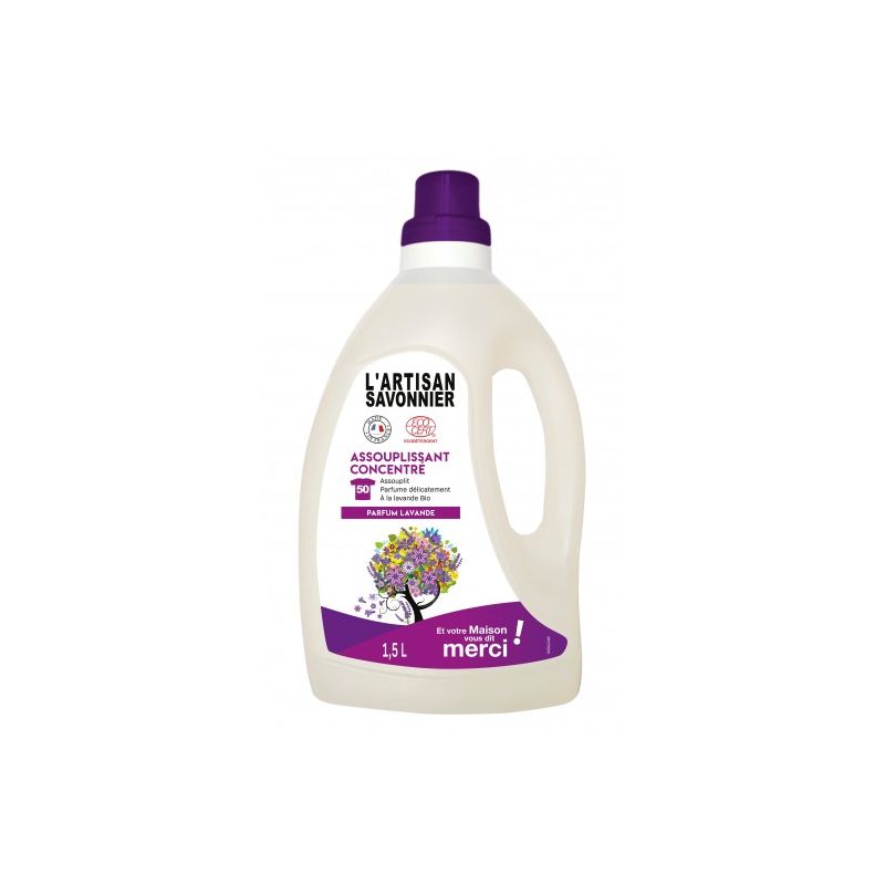 Assouplissant concentré 1,5l L'artisant savonnier dans votre magasin bio en ligne Etiketbio.eu Assouplissant concentré 1,5l L'artisant savonnier dans votre magasin bio en ligne Etiketbio.eu