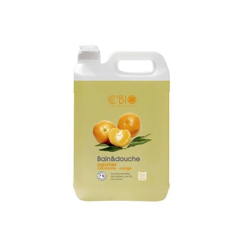 Bain & douche agrumes mandarine orange 5l dans votre magasin bio en ligne Etiketbio.eu Bain & douche agrumes mandarine orange 5l dans votre magasin bio en ligne Etiketbio.eu