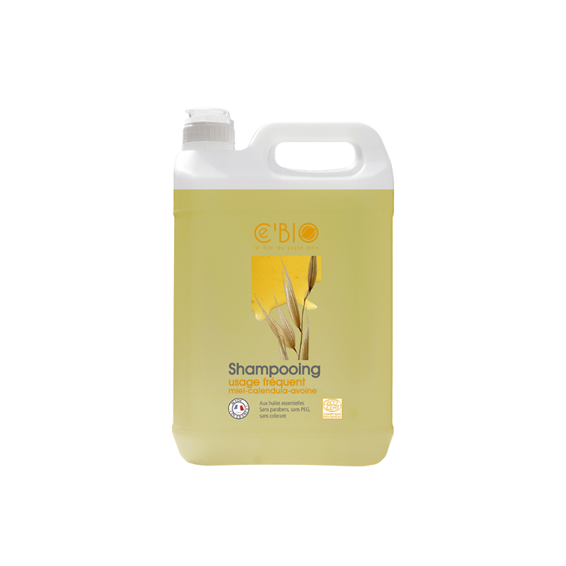 Shampooing usage fréquent miel calendula avoine - 5l Ce'Bio  dans votre magasin bio en ligne Etiketbio.eu
