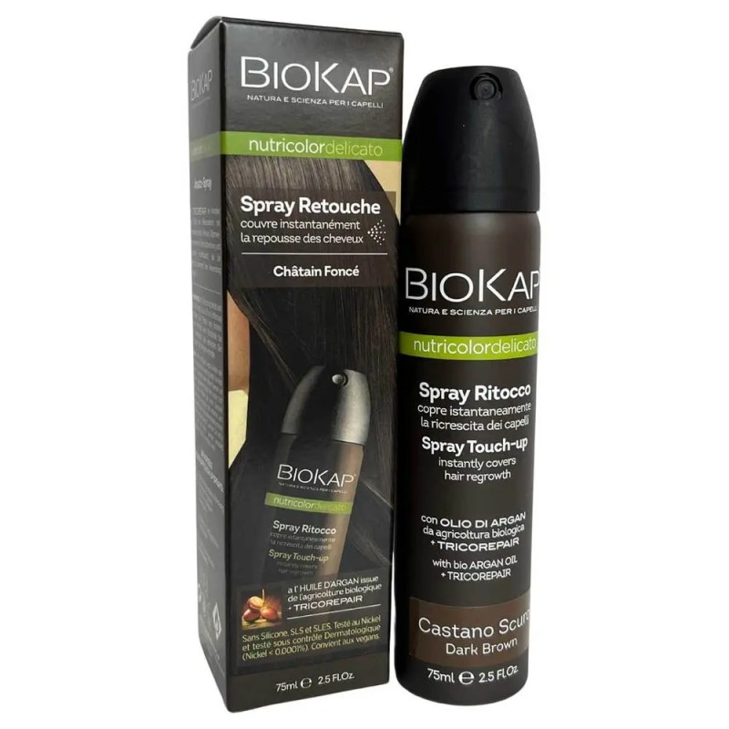 Spray retouche delicato chatain fonce 75 ml Biokap dans votre magasin bio en ligne Etiketbio.eu Spray retouche delicato chatain fonce 75 ml Biokap dans votre magasin bio en ligne Etiketbio.eu