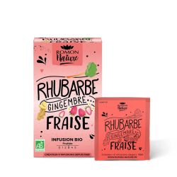 Tisane rhubarbe gingembre fraise bio 28.8gr Romon Nature  dans votre magasin bio en ligne Etiketbio.eu
