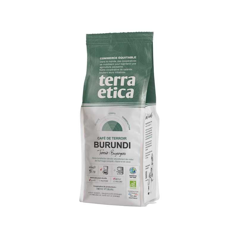 CAFE BURUNDI MOULU 250G TERRA ETICA dans votre magasin bio en ligne Etiketbio.eu CAFE BURUNDI MOULU 250G TERRA ETICA dans votre magasin bio en ligne Etiketbio.eu