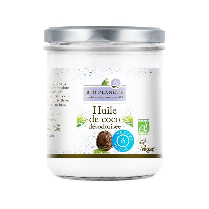 Huile de coco desodorisee 400ml Bio Planète dans votre magasin bio en ligne Etiketbio.eu Huile de coco desodorisee 400ml Bio Planète dans votre magasin bio en ligne Etiketbio.eu