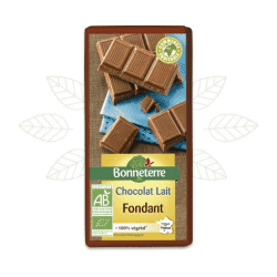CHOCOLAT FONDANT AU LAIT 100G Bonneterre  dans votre magasin bio en ligne Etiketbio.eu