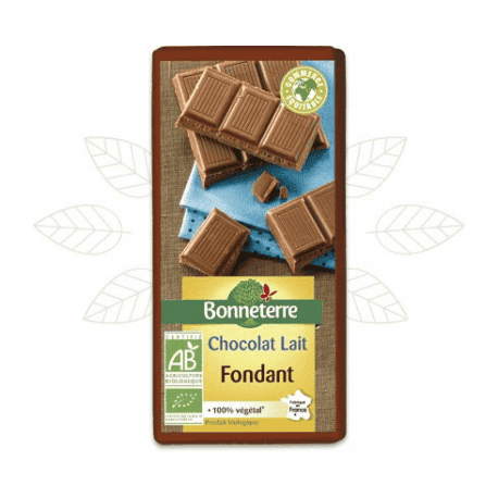 CHOCOLAT FONDANT AU LAIT 100G Bonneterre  dans votre magasin bio en ligne Etiketbio.eu