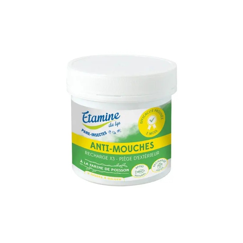 Recharge piege a mouches Etamine du Lys  dans votre magasin bio en ligne Etiketbio.eu