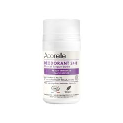 Déodorant roll-on 24h peaux sensibles 50ml Acorelle  dans votre magasin bio en ligne Etiketbio.eu