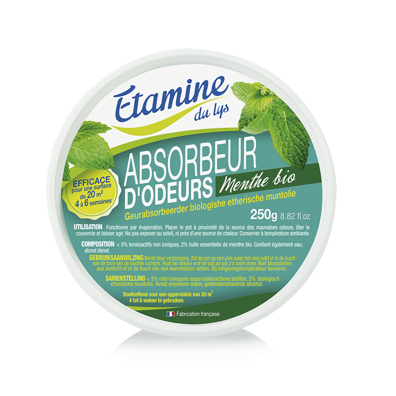 Absorbeur d'odeurs 250 gr Etamine du Lys dans votre magasin bio en ligne Etiketbio.eu Absorbeur d'odeurs 250 gr Etamine du Lys dans votre magasin bio en ligne Etiketbio.eu