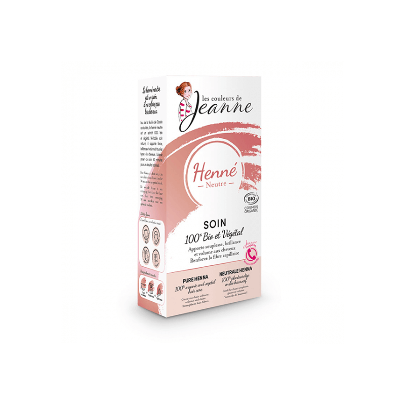 Henne neutre bio 2x50gr Les Couleurs de Jeanne  dans votre magasin bio en ligne Etiketbio.eu