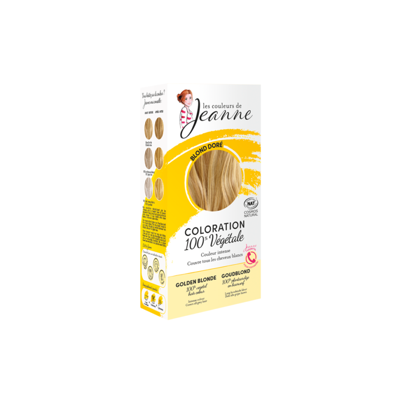 COLORATION VEGETALE BLOND DORE 2X50GR LES COULEURS DE JEANNE  dans votre magasin bio en ligne Etiketbio.eu