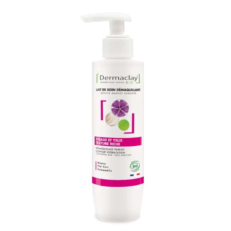Lait de soin démaquillant texture riche 200 ml Dermaclay  dans votre magasin bio en ligne Etiketbio.eu