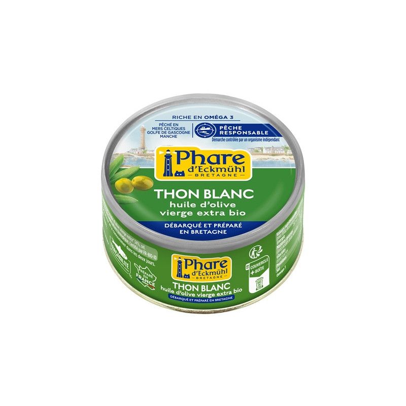 Thon blanc germon a l huile d olive 52g Phare d’Eckmühl  dans votre magasin bio en ligne Etiketbio.eu